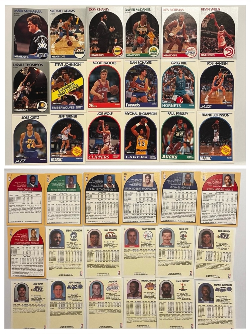 NBA HOOPS 1989 & 1990 Assorted Basketball Cards 20 Count VINTAGE MINT Condition